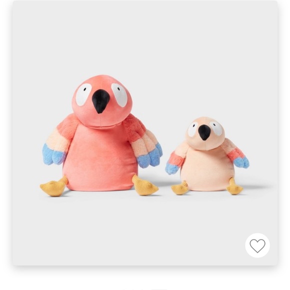 Pillowfort weighted sensory plush Parrott bundle mommy and baby - Picture 3 of 4